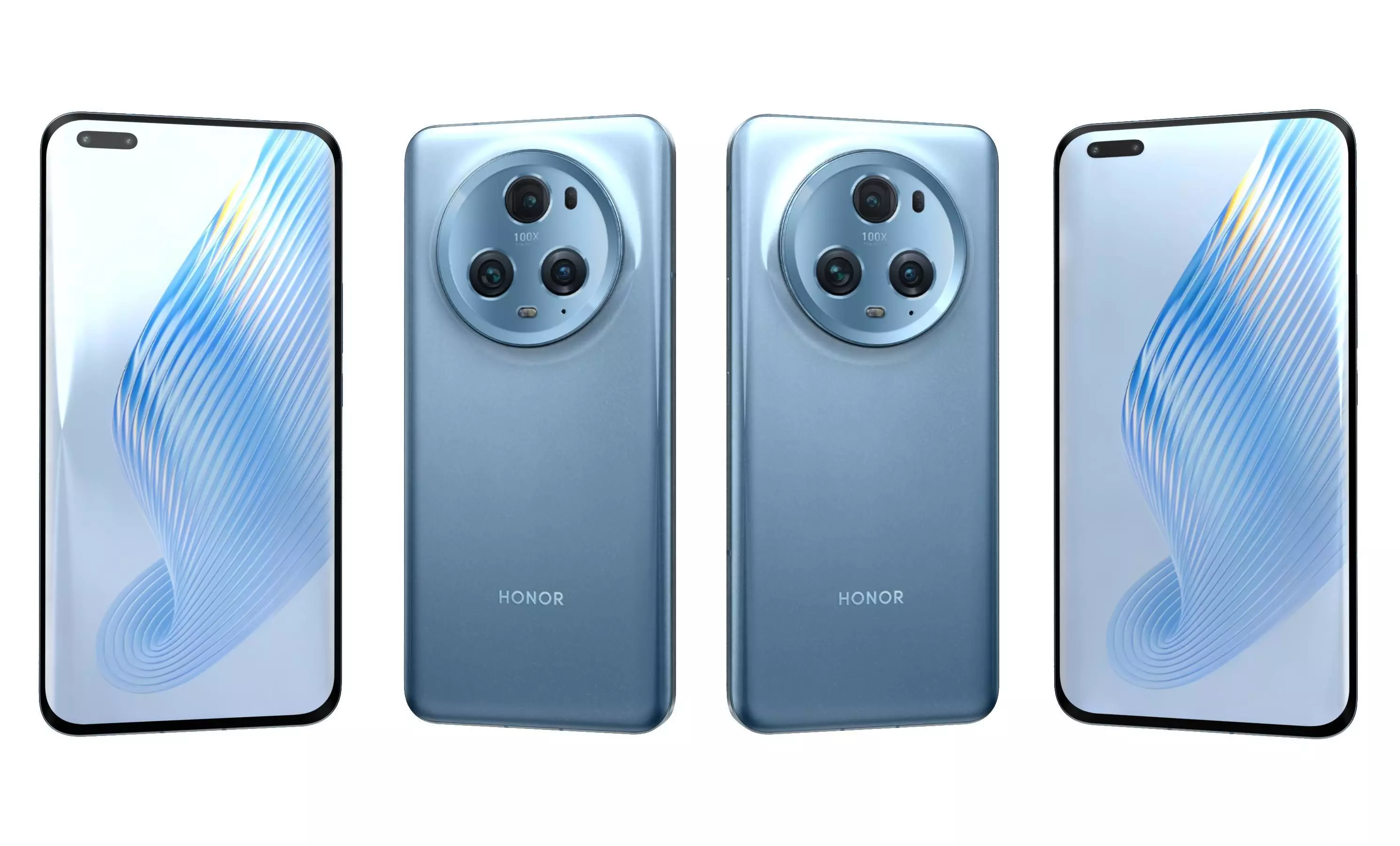 Honor Magic5 Pro Blue High Poly 3D model_21