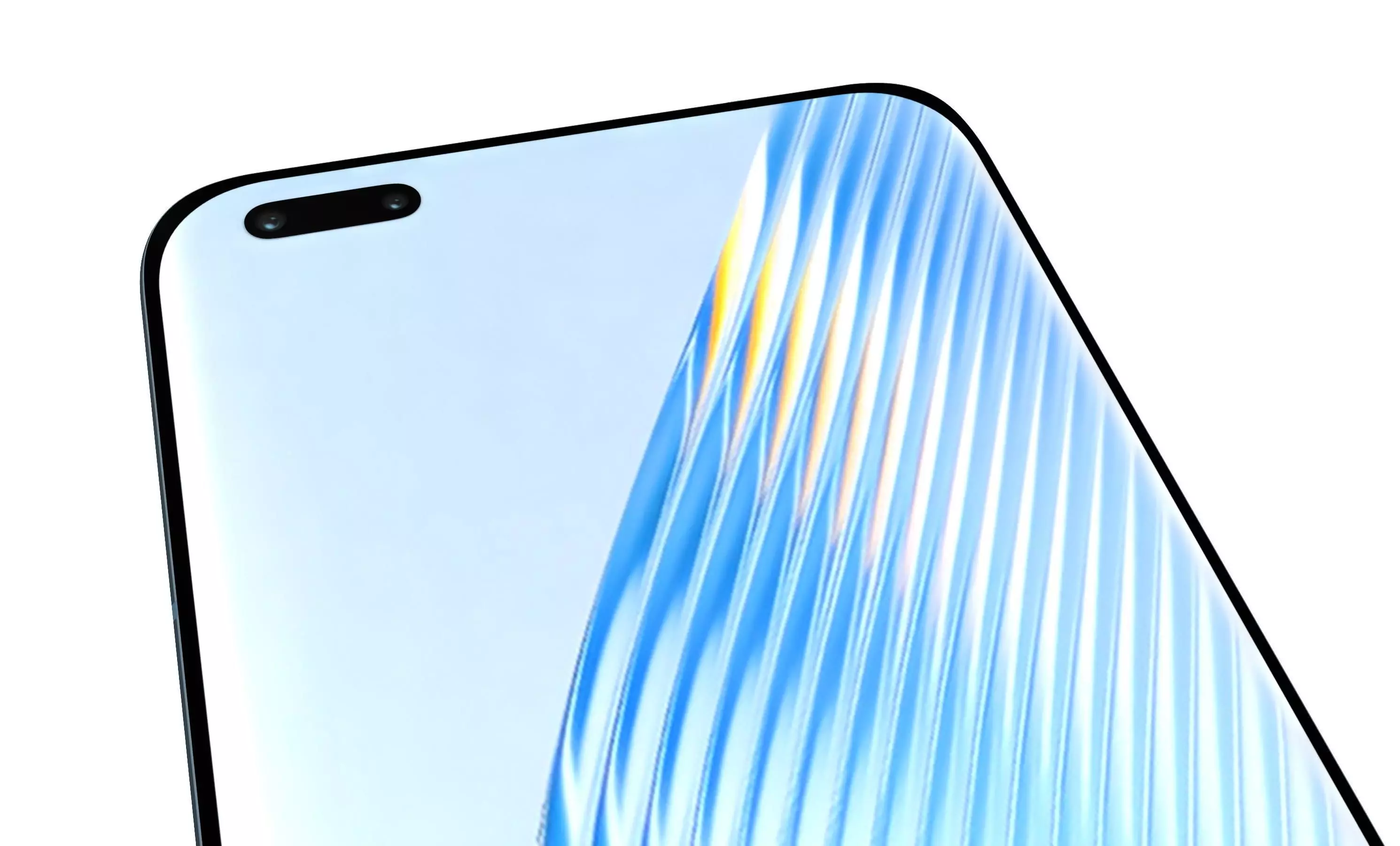 Honor Magic5 Pro Blue High Poly 3D model_8