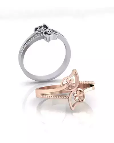 bypass minimal gold ring 3D print model