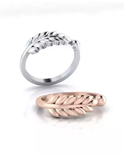 flower minimal gold ring