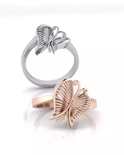 butterfly gold ring