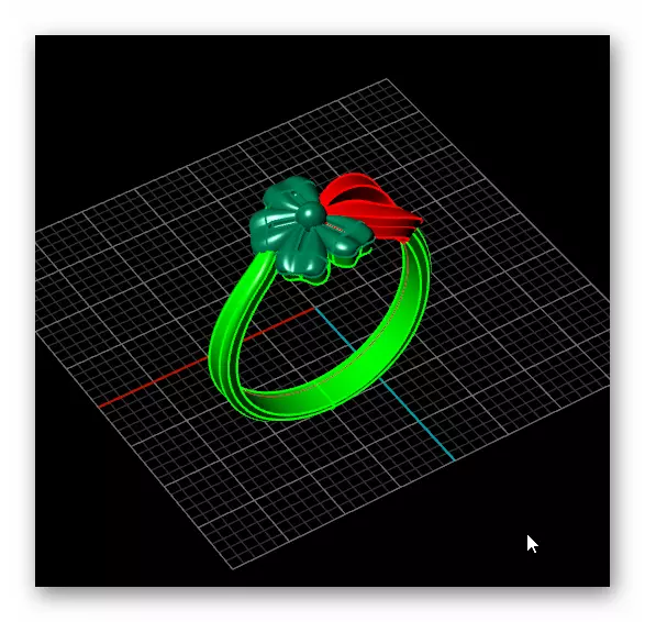 bow tie gold ring 3D print model_1