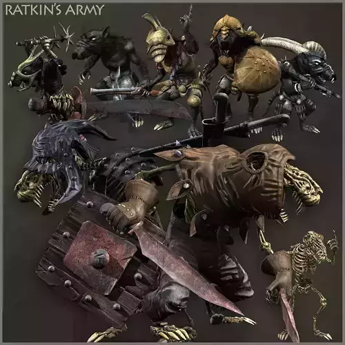 RATKINS ARMY Low-poly 3D model