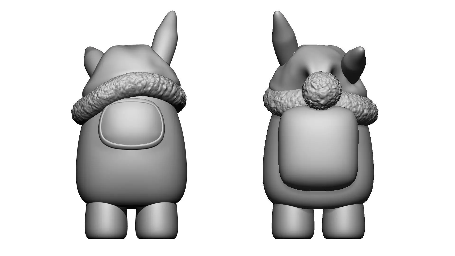 S00062 Christmas Pikachu Crewmate Cute Holiday 3D Model 3D print model_2