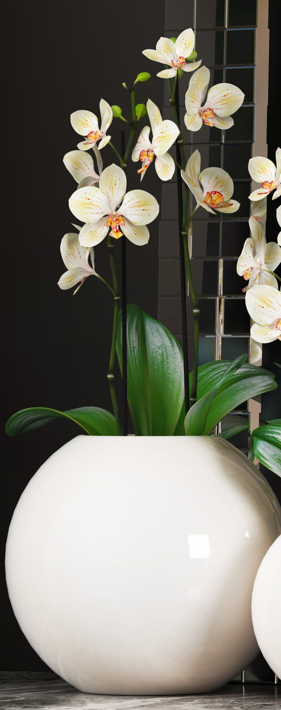 Decorative vase set 3D model_4