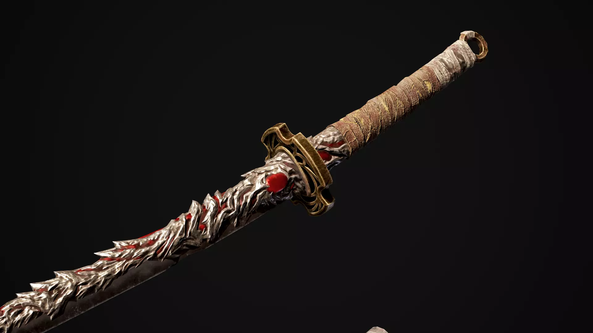 Youkai Katana - Japanese Fantasy swords - Game ready 3D model Low-poly 3D model_10