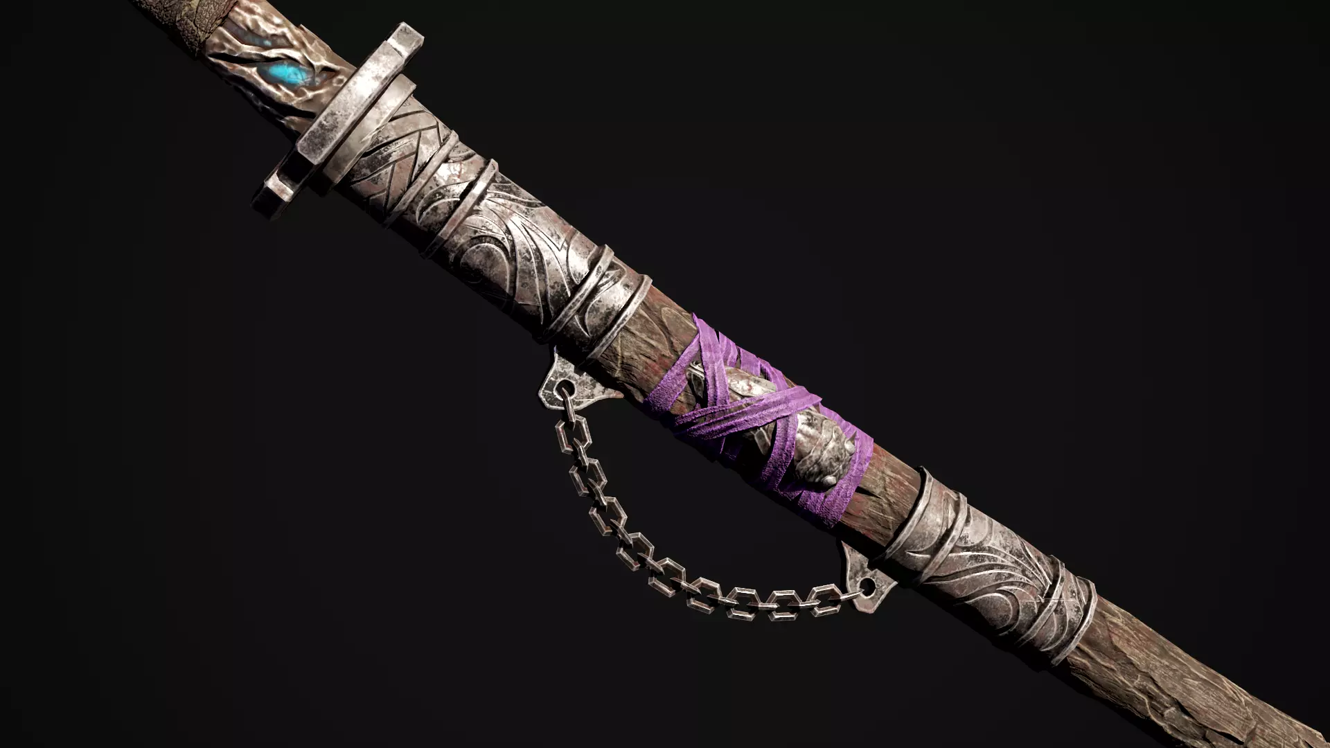 Youkai Katana - Japanese Fantasy swords - Game ready 3D model Low-poly 3D model_6