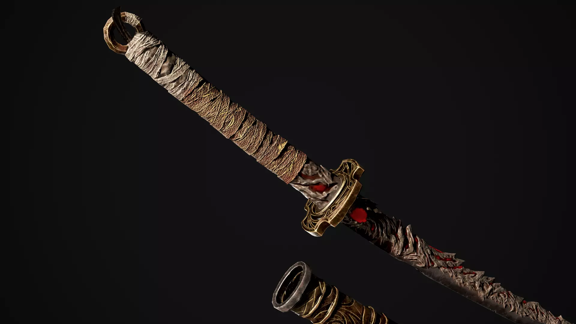 Youkai Katana - Japanese Fantasy swords - Game ready 3D model Low-poly 3D model_15