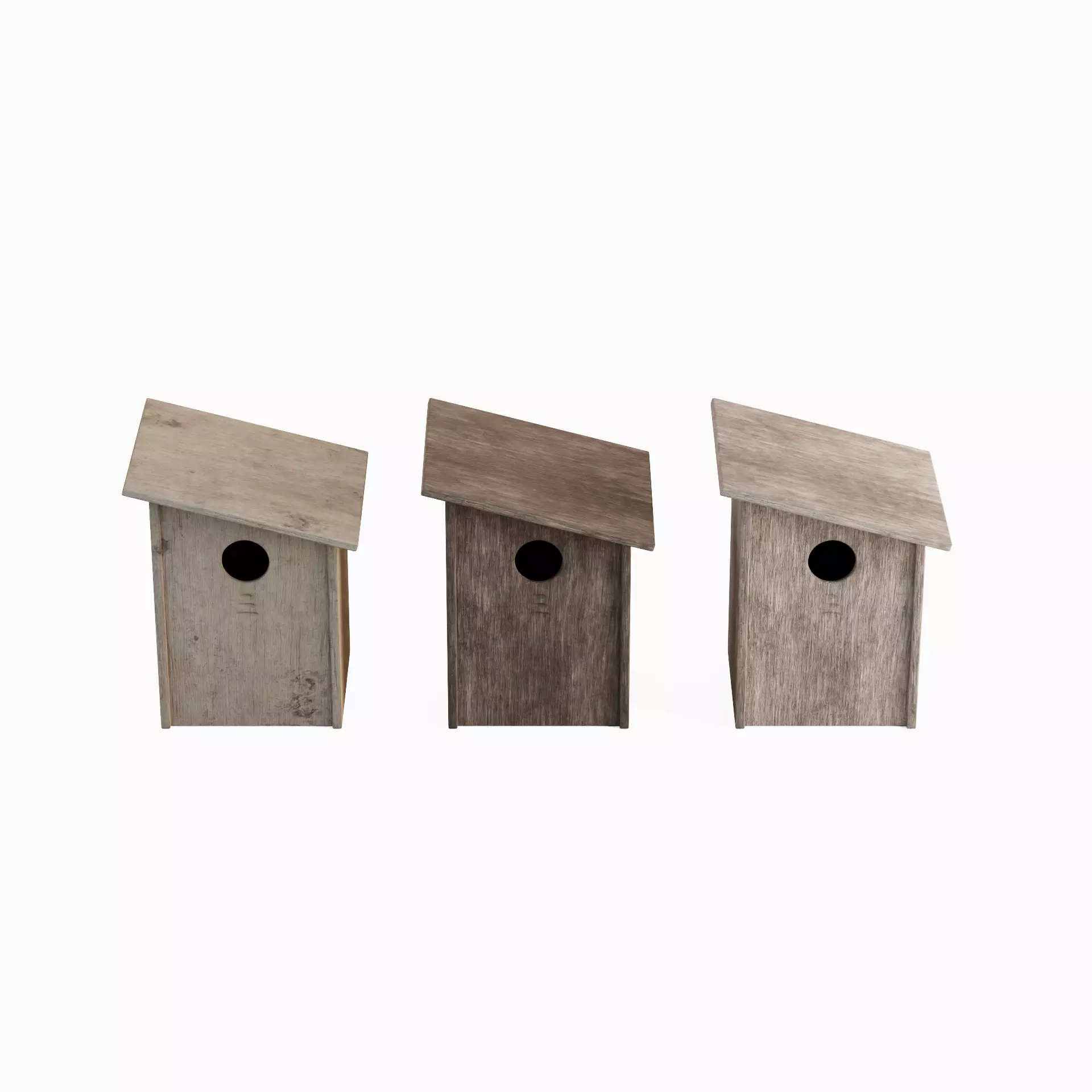 Wooden Birdhouse Pack C 3D Model Collection_0