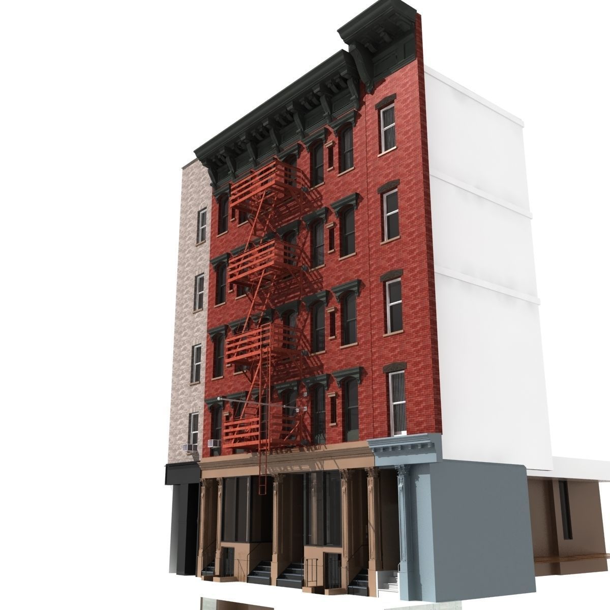 New York Building facade 2 3D model_3