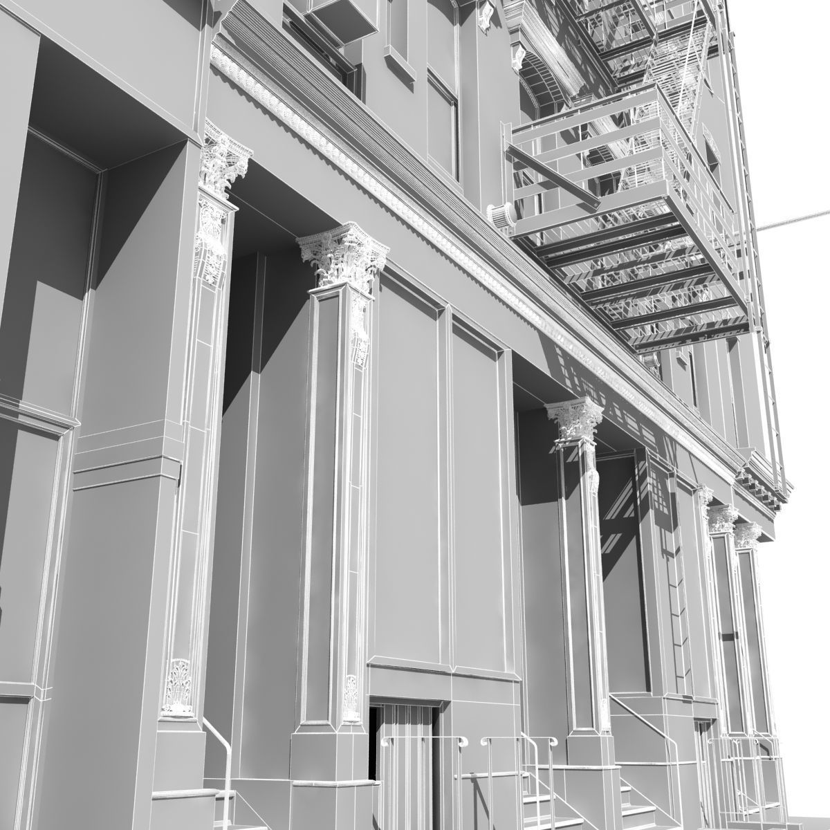 New York Building facade 2 3D model_10