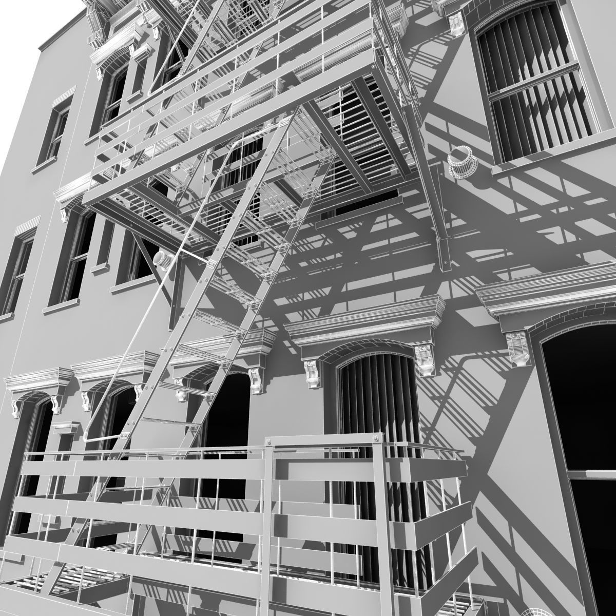 New York Building facade 2 3D model_15