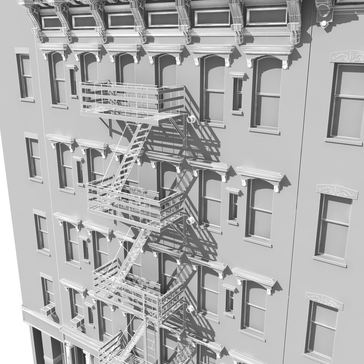 New York Building facade 2 3D model_13