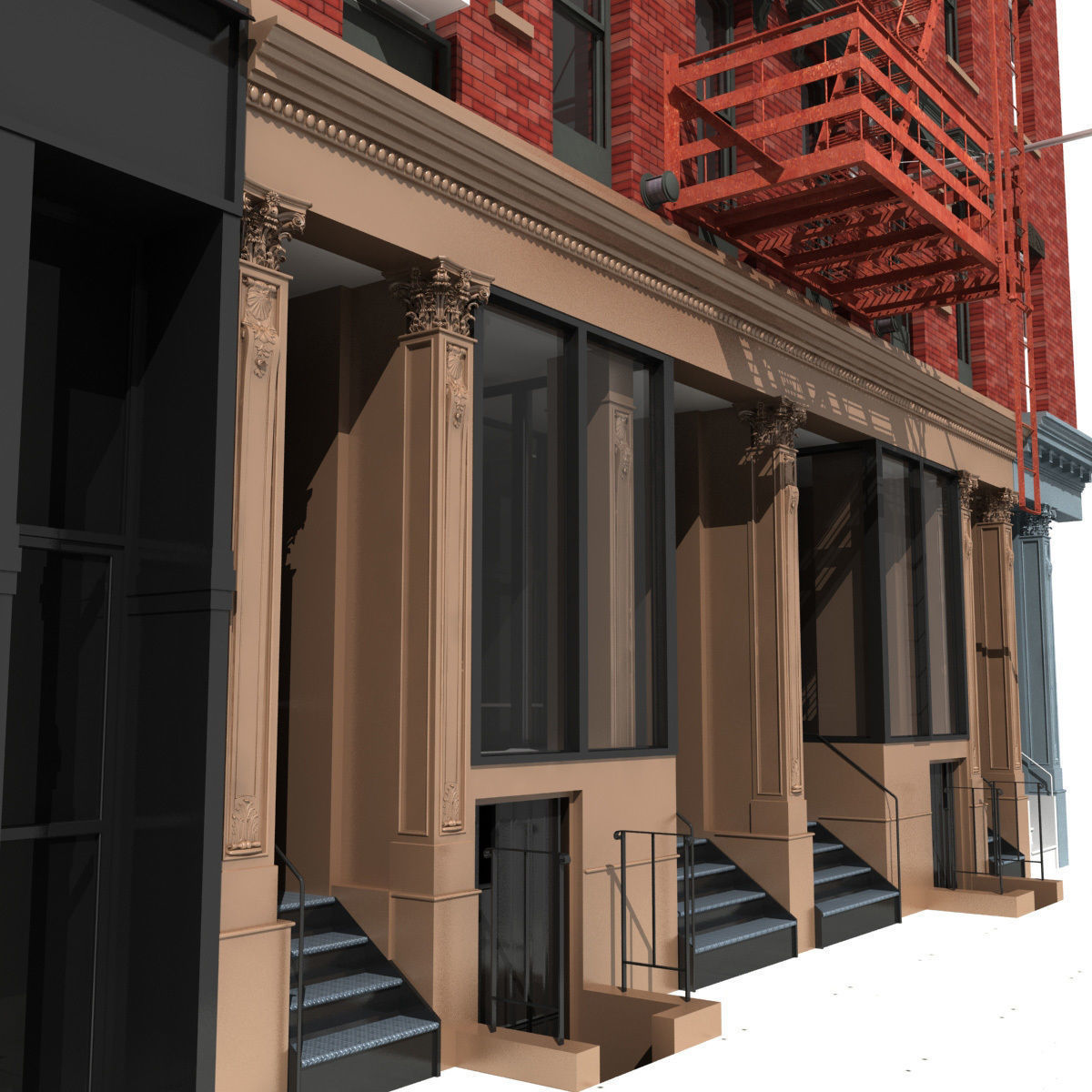 New York Building facade 2 3D model_11