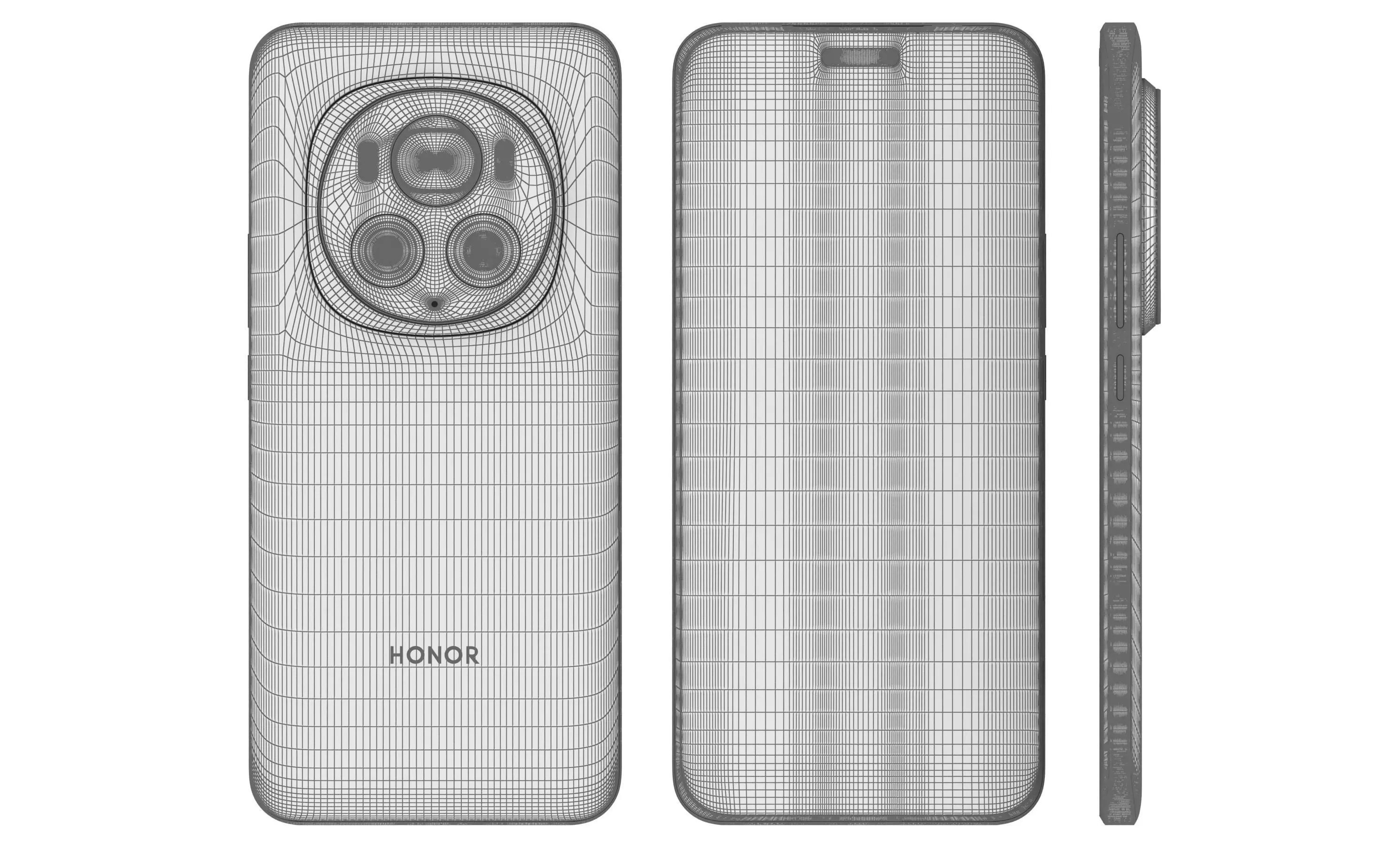 Honor Magic6 Pro All Colors High Poly 3D model_48