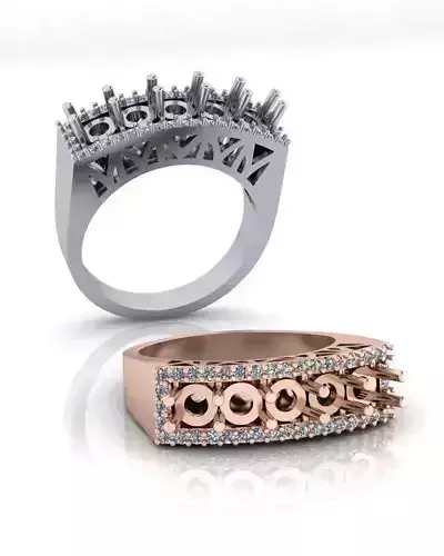 5 diamond engagement jewelry ring