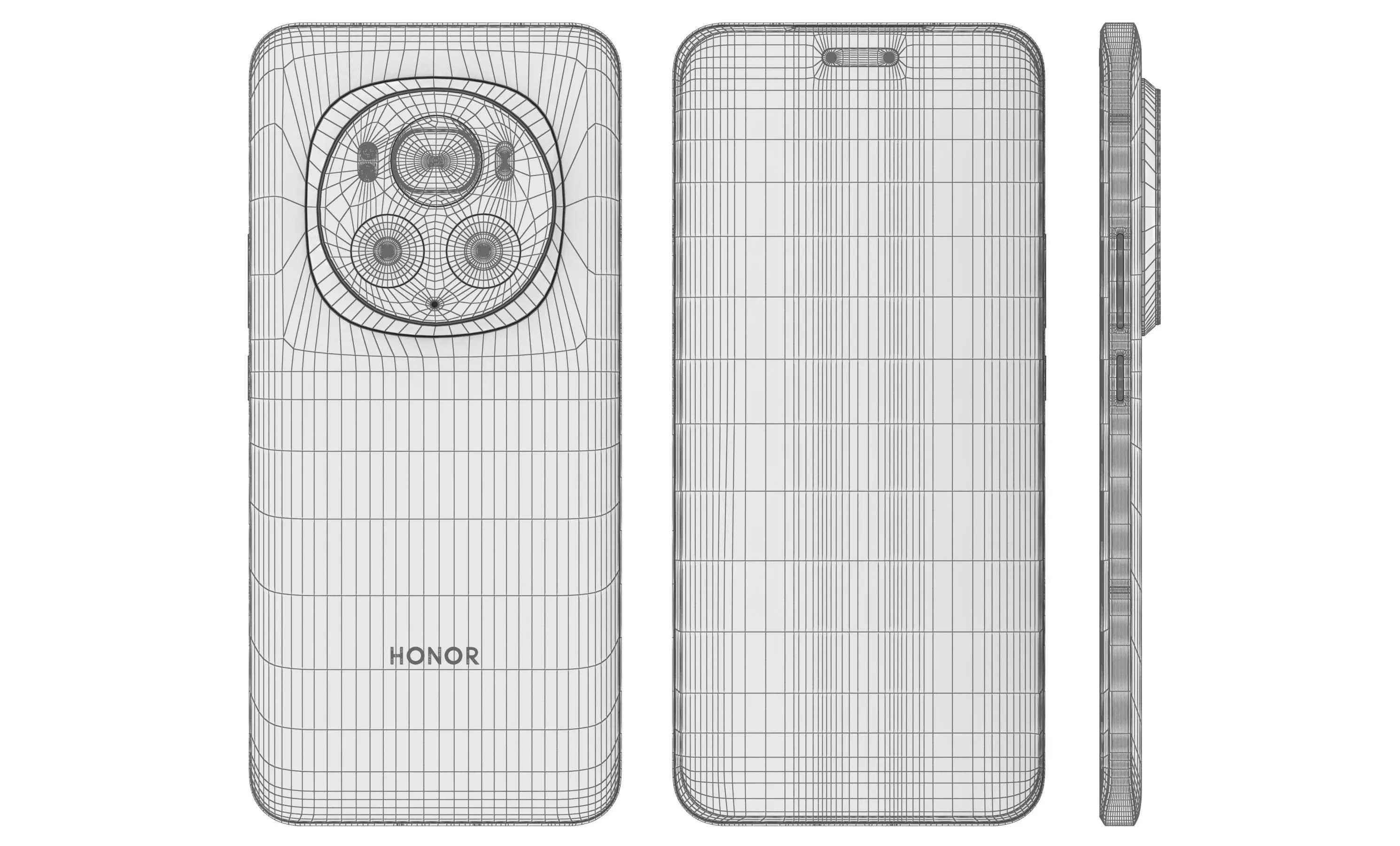 Honor Magic6 Pro Purple High Poly 3D model_11