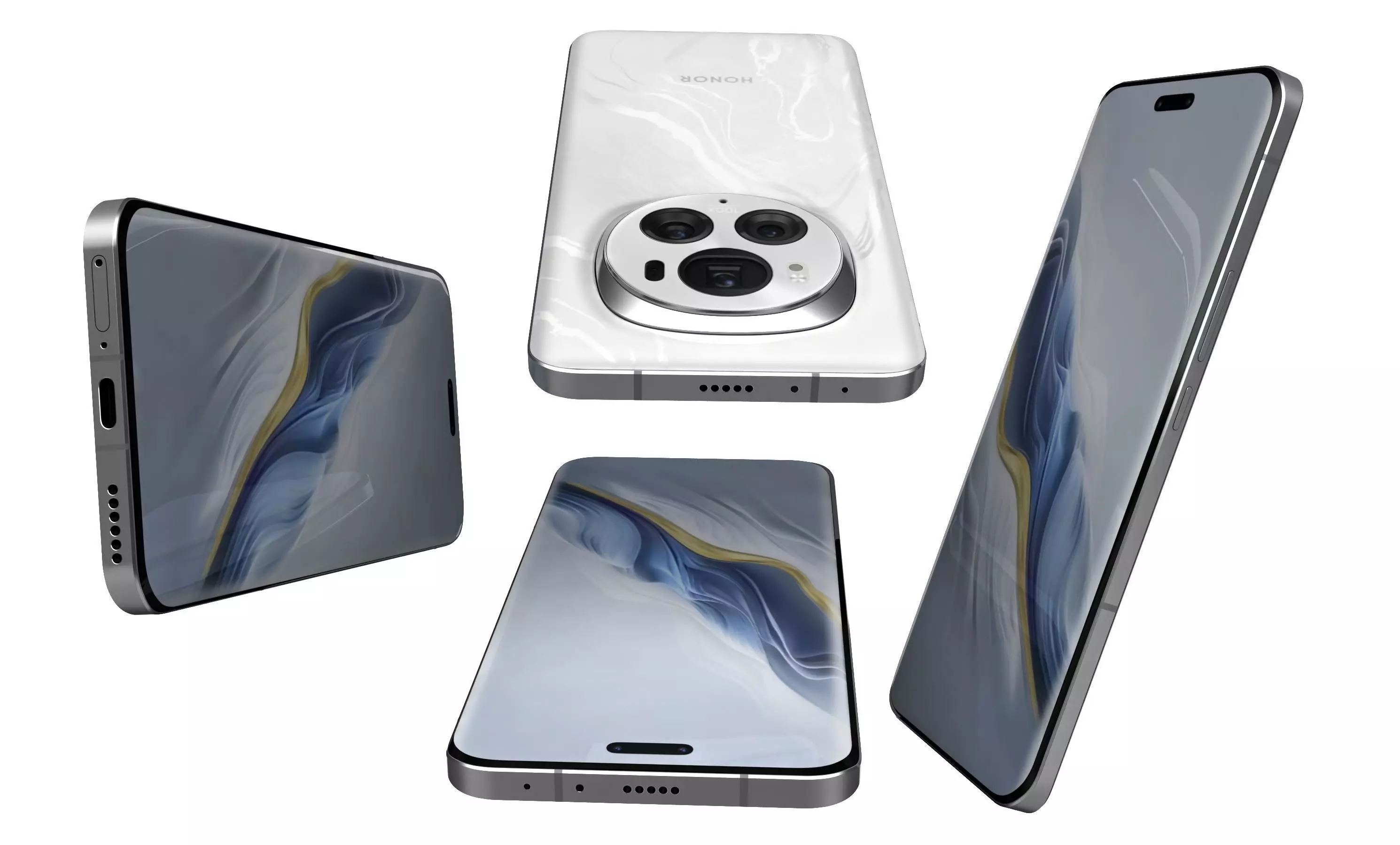 Honor Magic6 Pro White High Poly  3D model_17