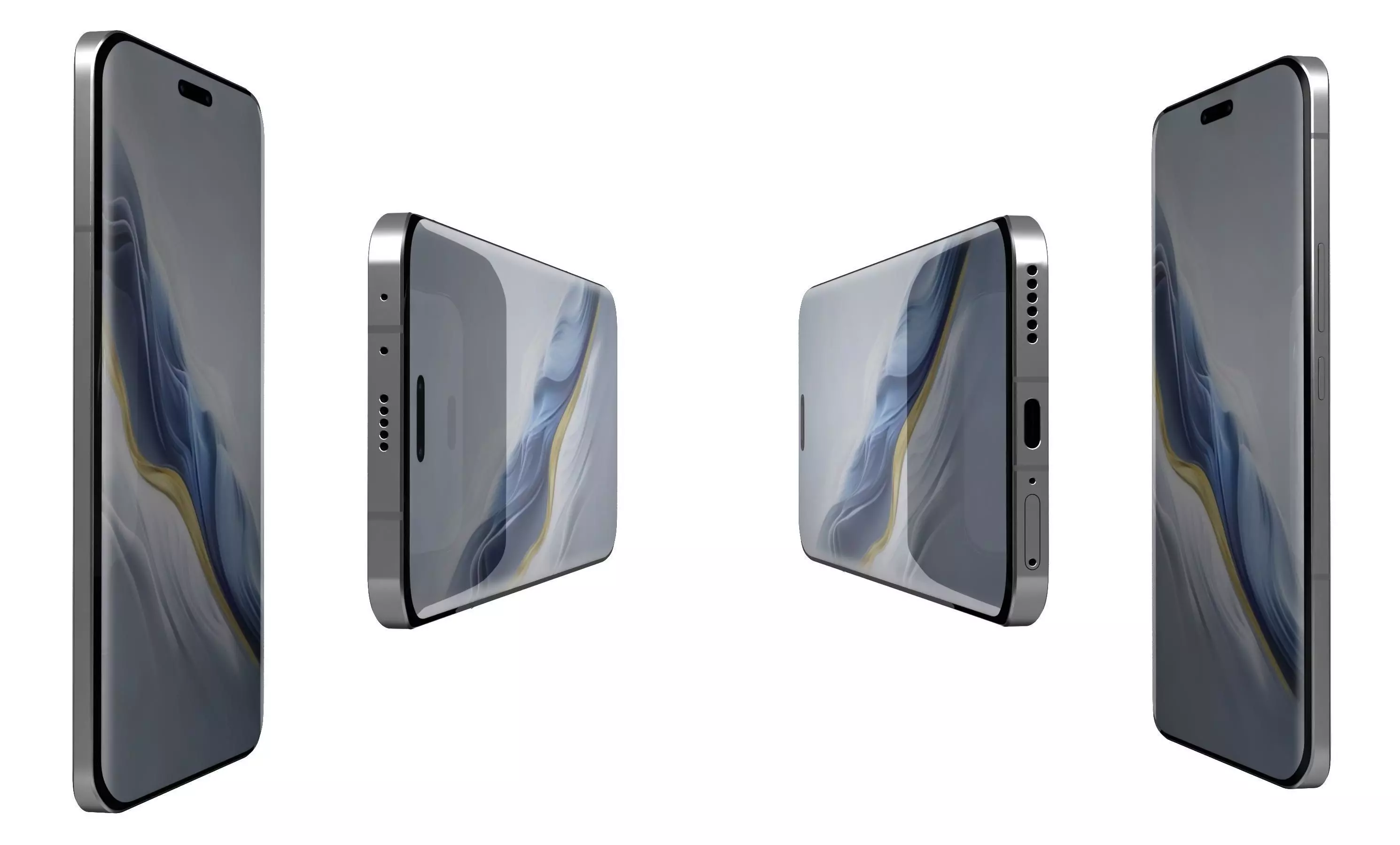 Honor Magic6 Pro White High Poly  3D model_13