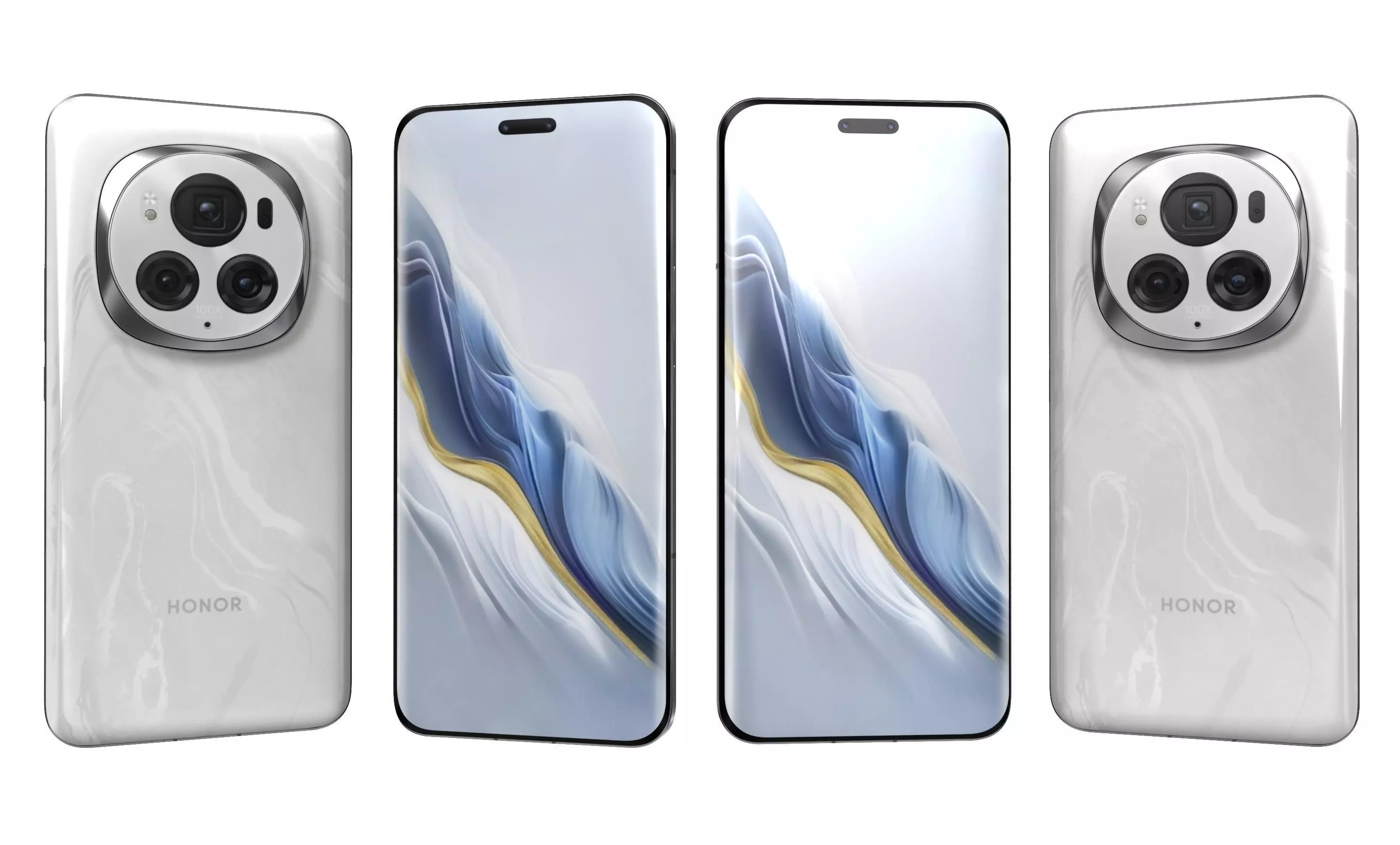 Honor Magic6 Pro White High Poly  3D model_0