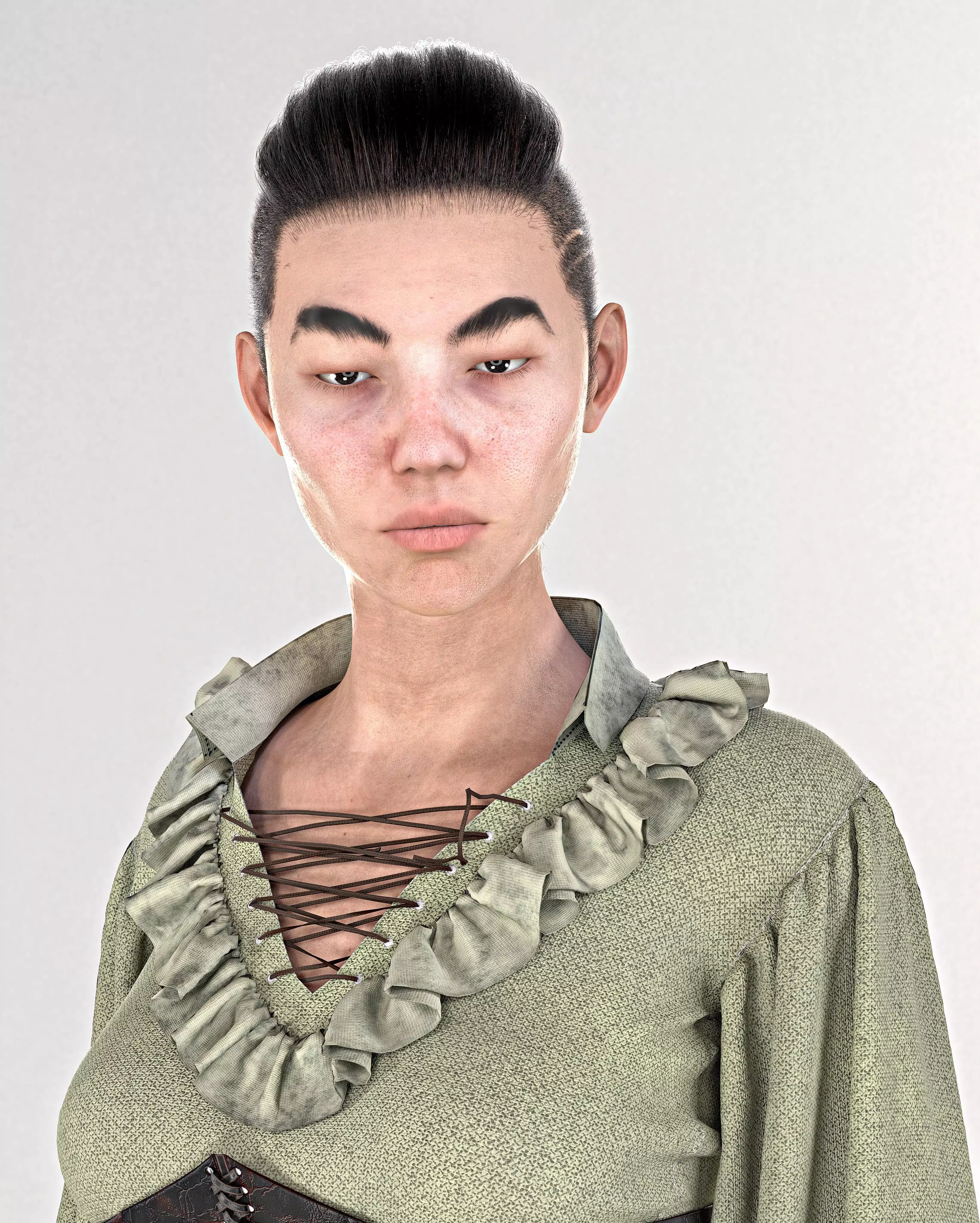 Pirate No3 Full Tutorial and Project Files Low-poly 3D model_12