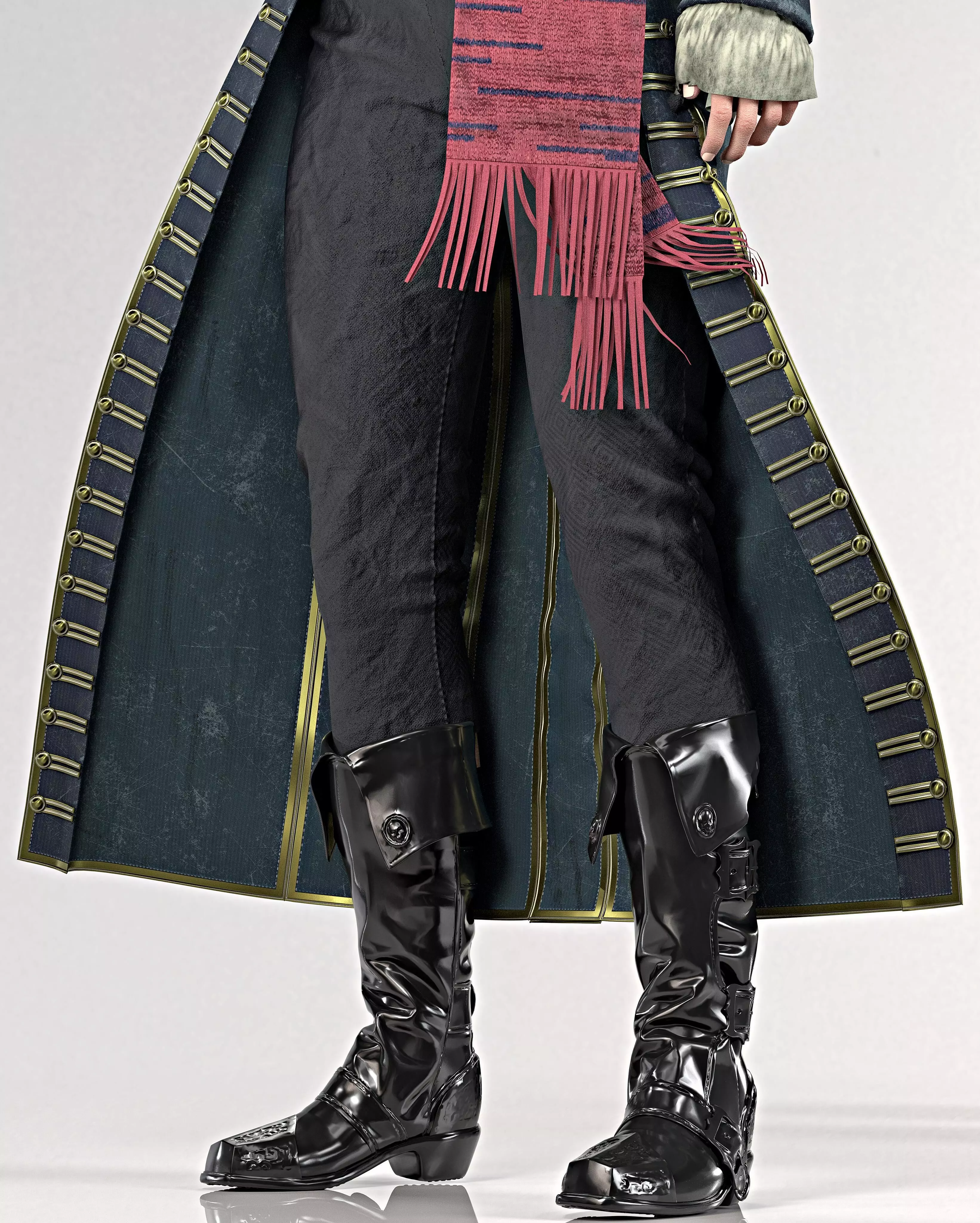 Pirate No3 Full Tutorial and Project Files Low-poly 3D model_7