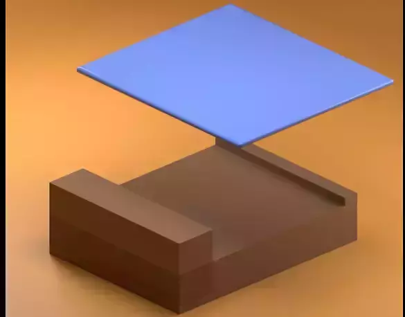 Modern 3D Bed Model Blender Rendered 