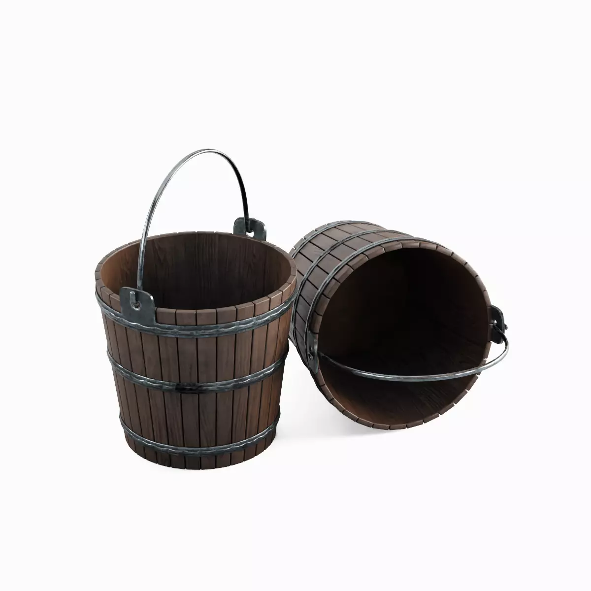 Wooden Bucket Pack 3D Model Collection_11