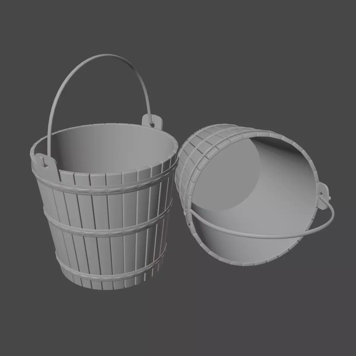 Wooden Bucket Pack 3D Model Collection_19