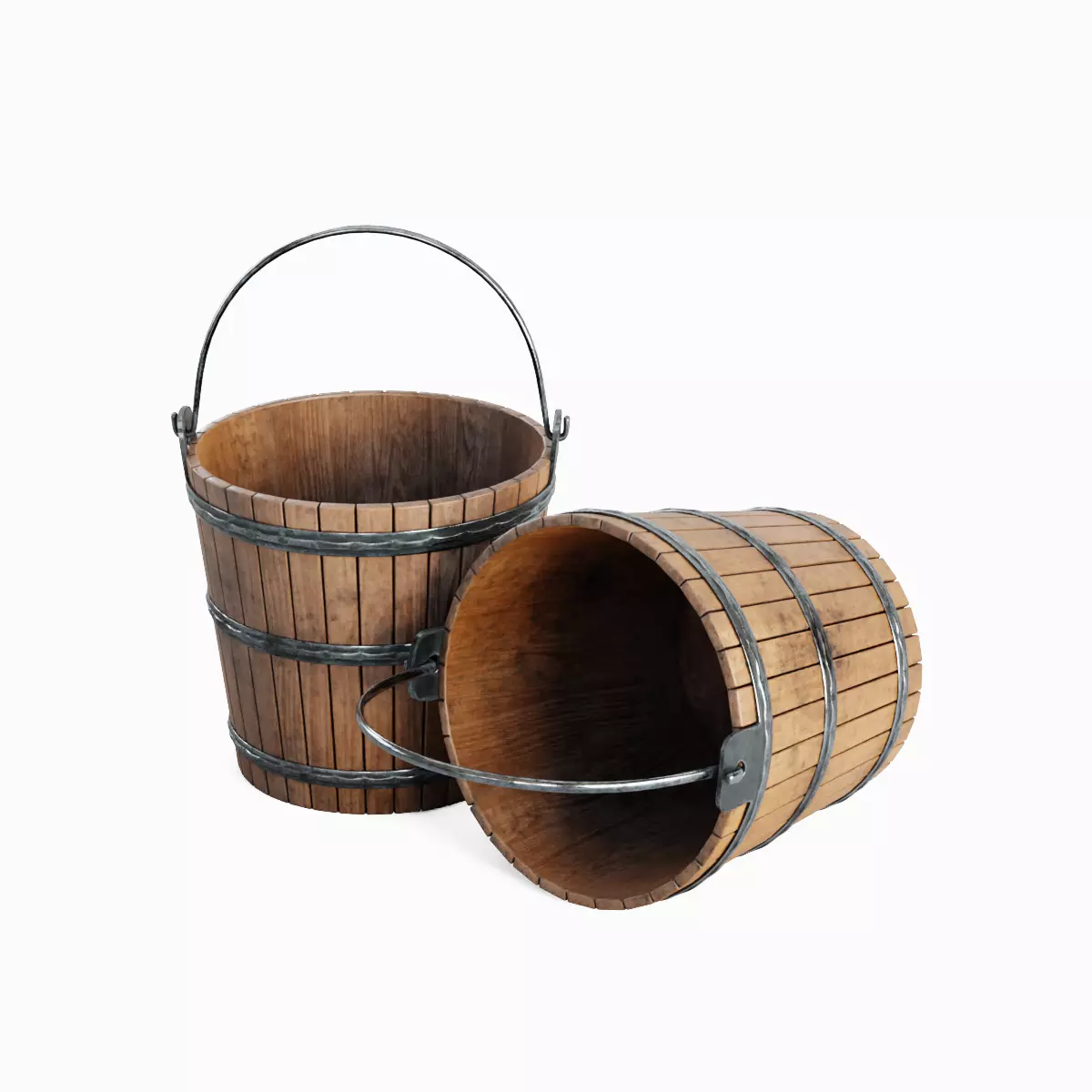 Wooden Bucket Pack 3D Model Collection_18