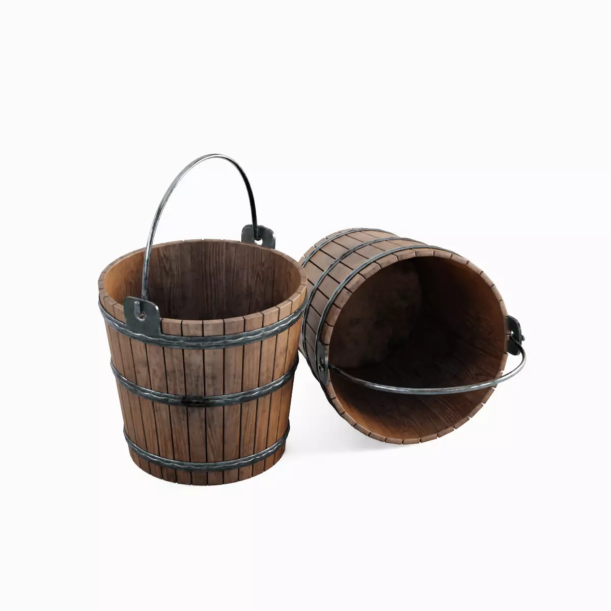 Wooden Bucket Pack 3D Model Collection_17