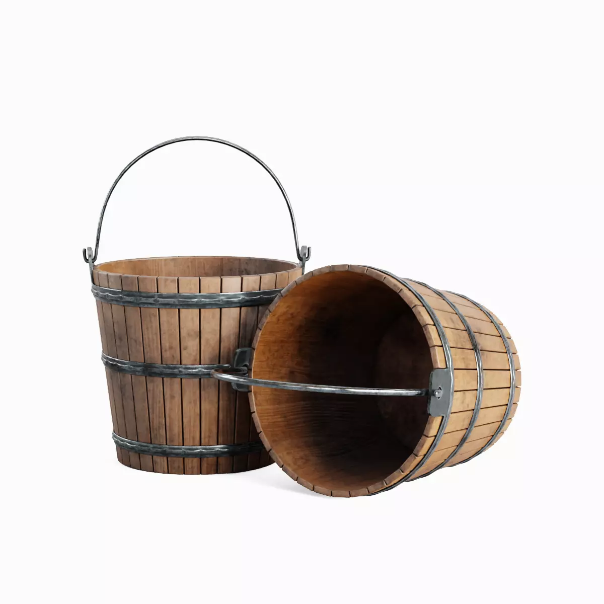 Wooden Bucket Pack 3D Model Collection_15