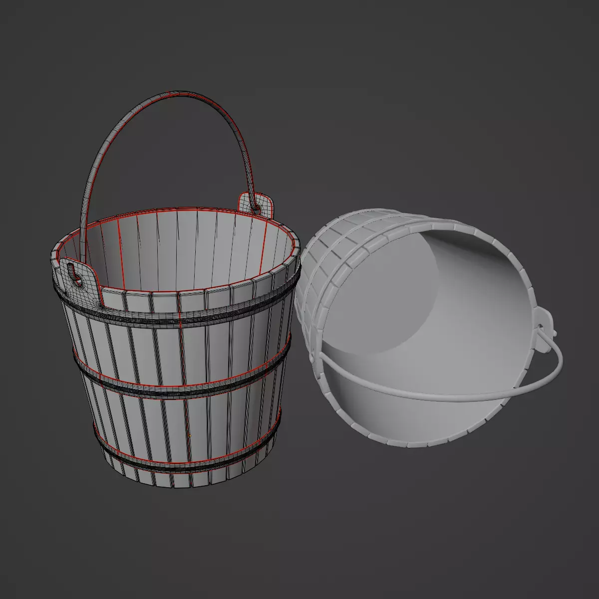 Wooden Bucket Pack 3D Model Collection_20