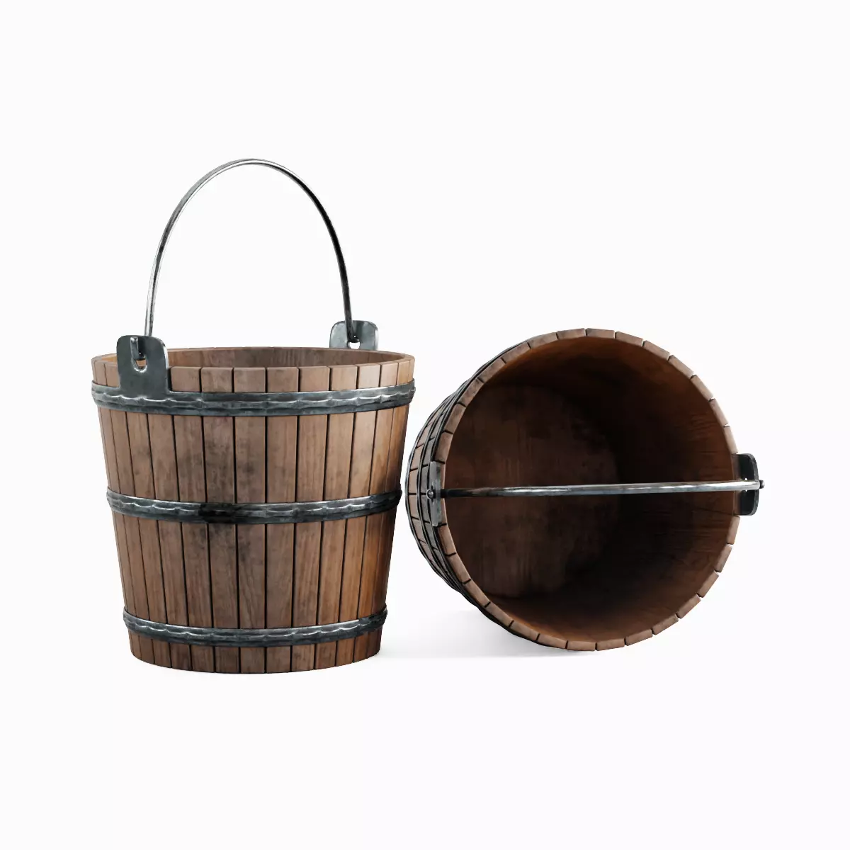 Wooden Bucket Pack 3D Model Collection_14