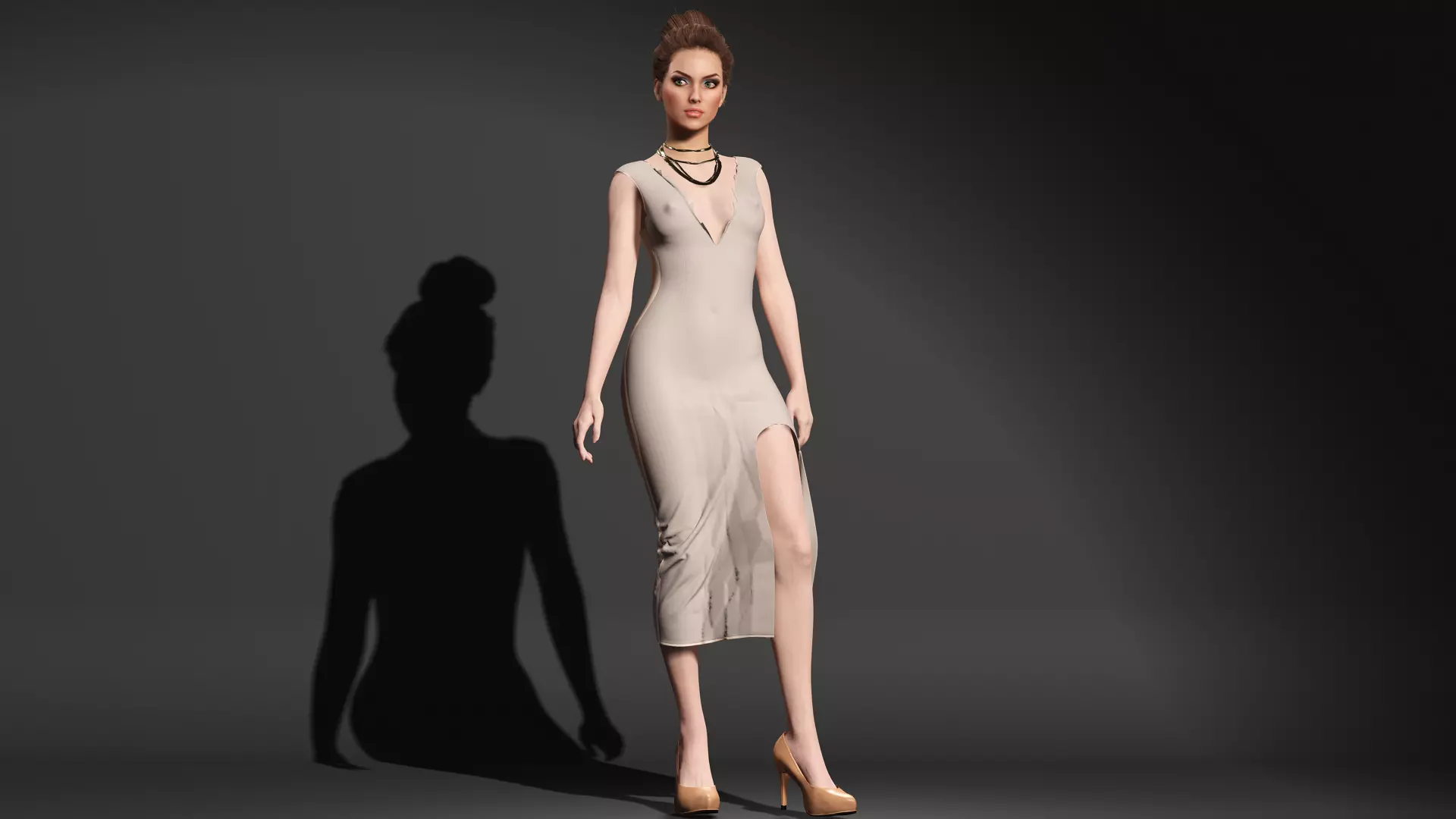 Virtual Muses Character 3 of 10 Low-poly 3D model_21
