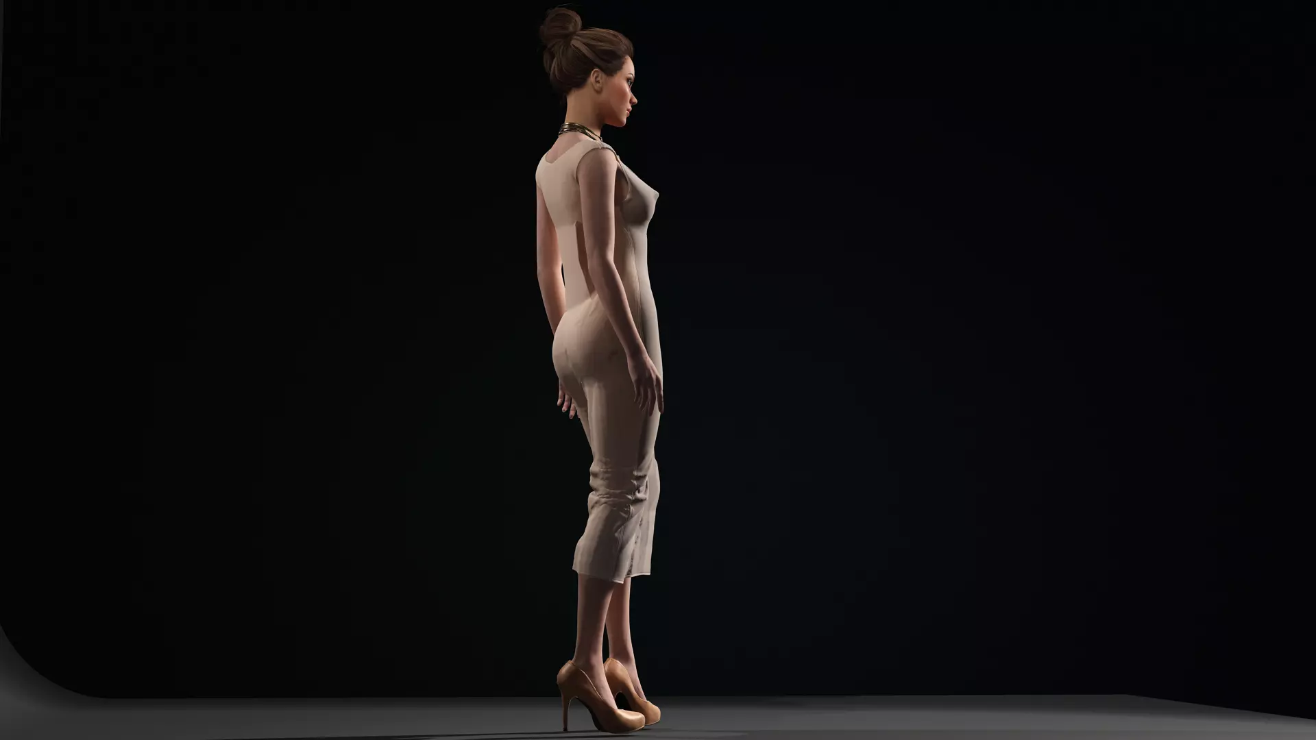 Virtual Muses Character 3 of 10 Low-poly 3D model_20