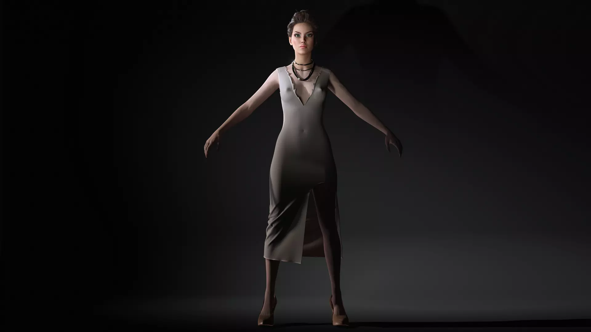 Virtual Muses Character 3 of 10 Low-poly 3D model_5