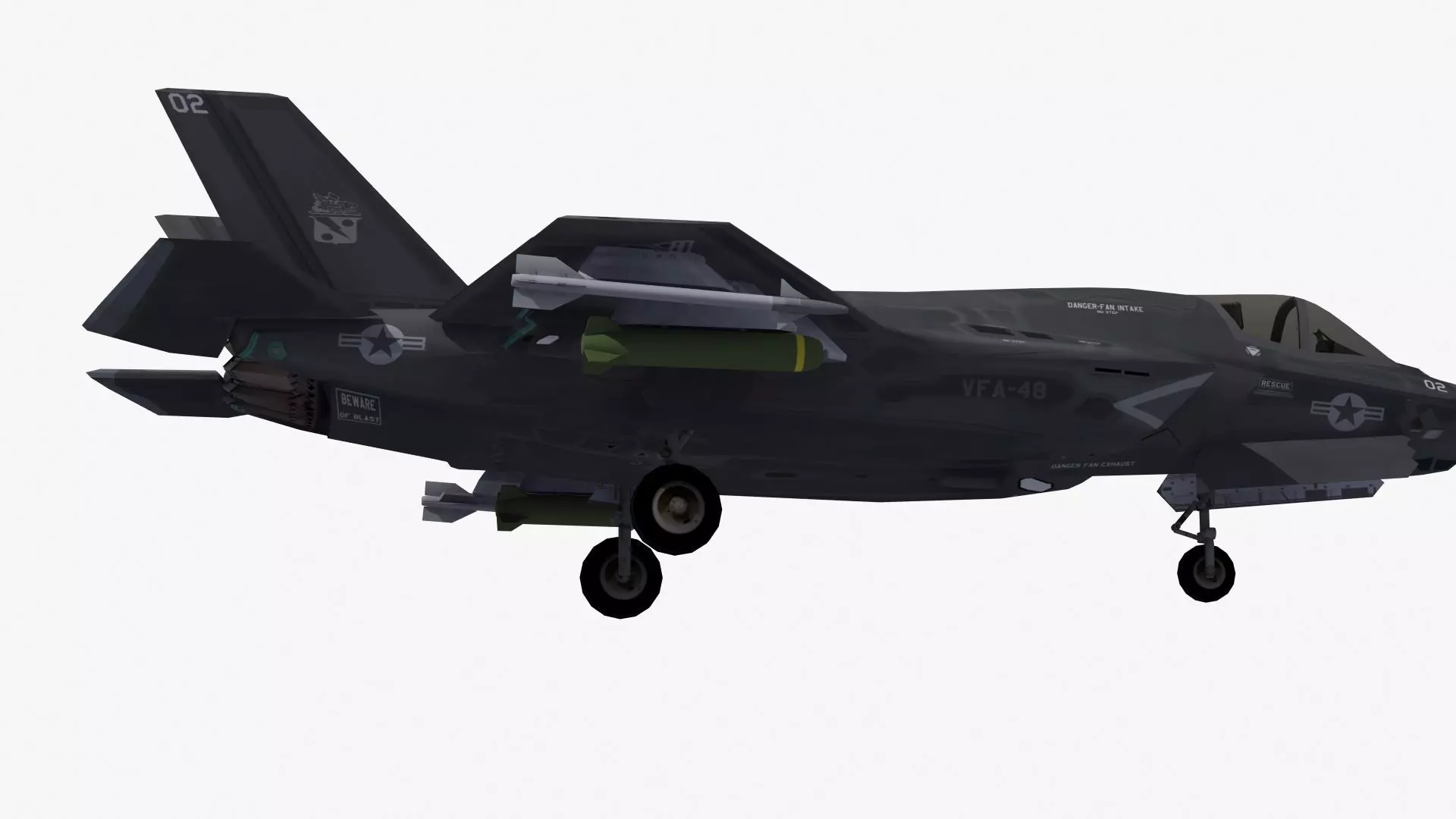 F35B US Marines Low-poly 3D model_27