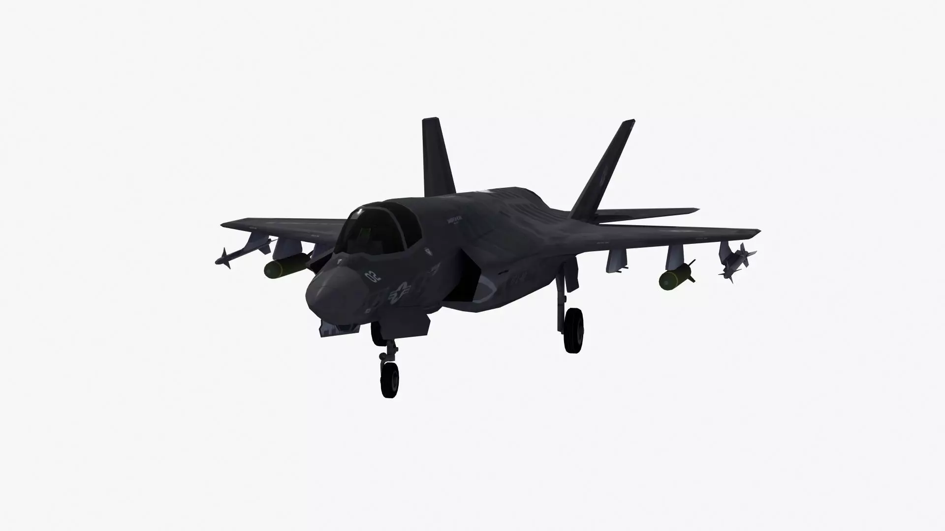 F35B US Marines Low-poly 3D model_32