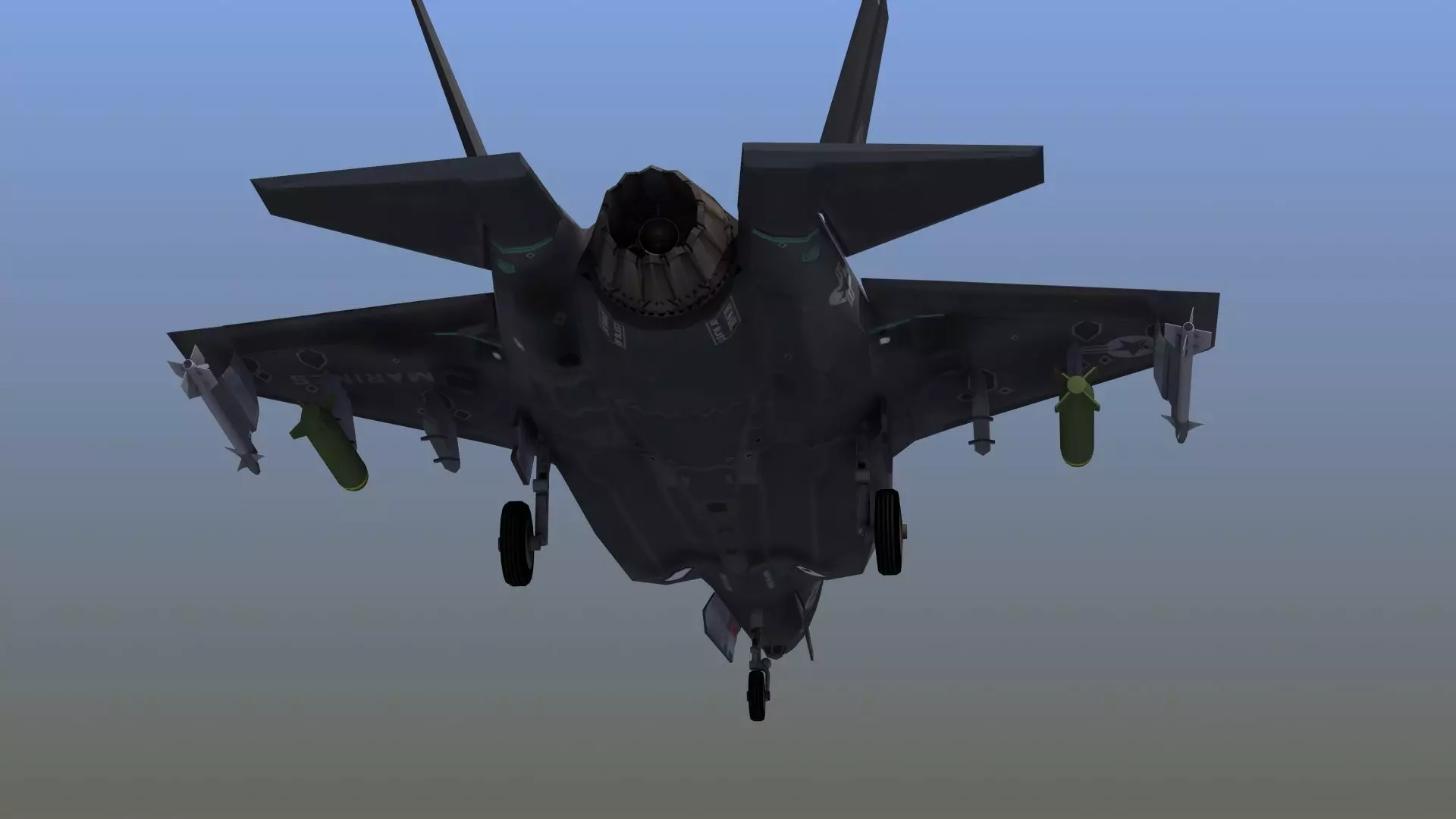 F35B US Marines Low-poly 3D model_5
