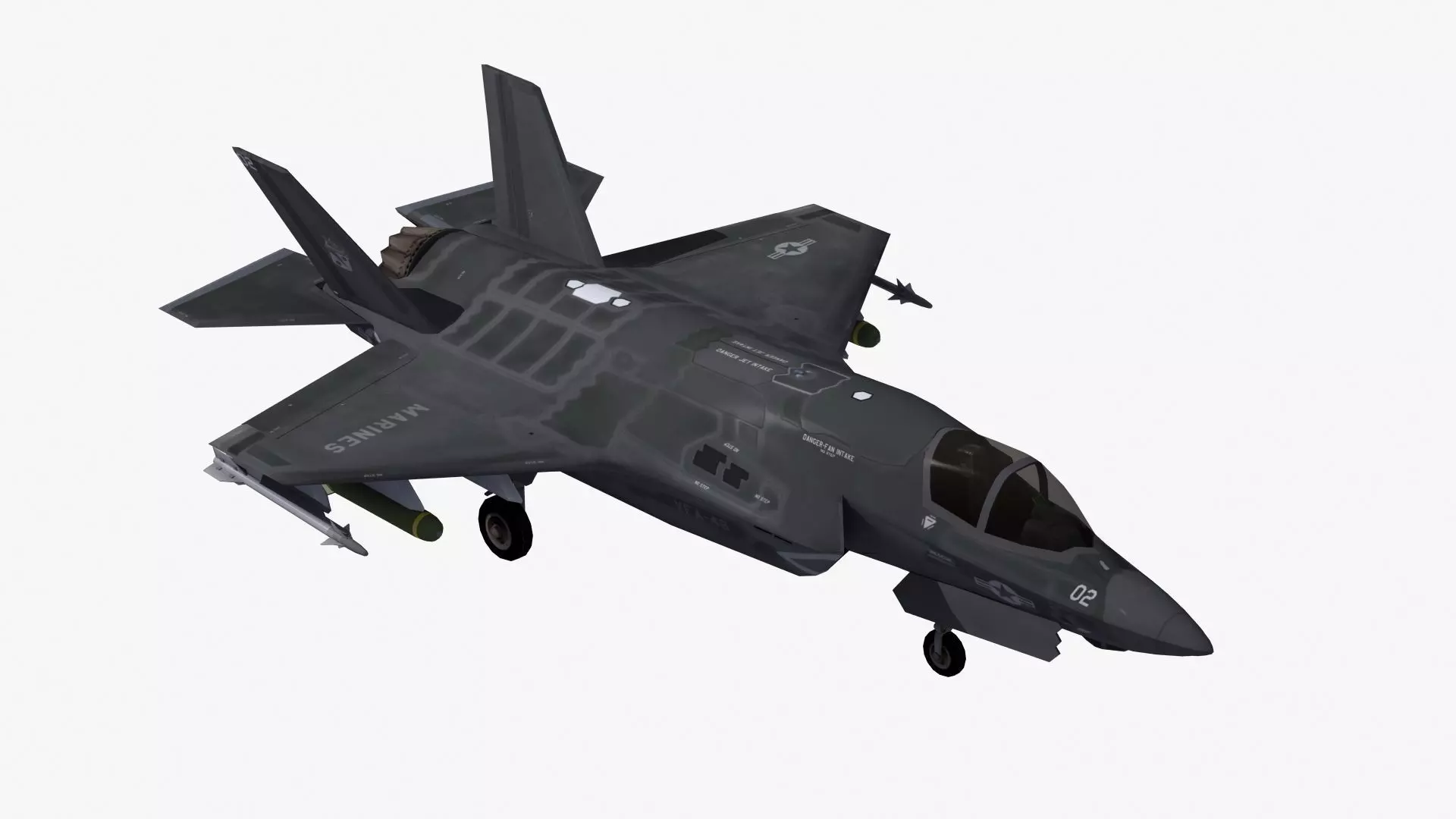 F35B US Marines Low-poly 3D model_20