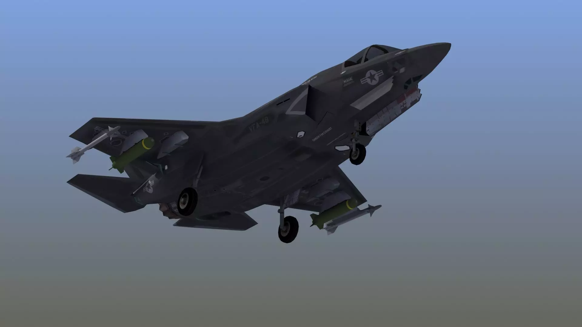 F35B US Marines Low-poly 3D model_17
