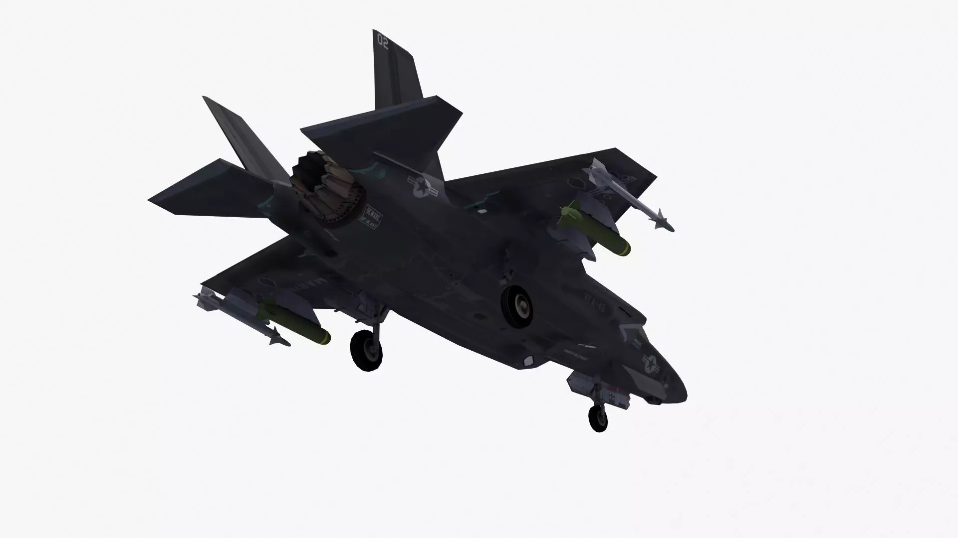 F35B US Marines Low-poly 3D model_26