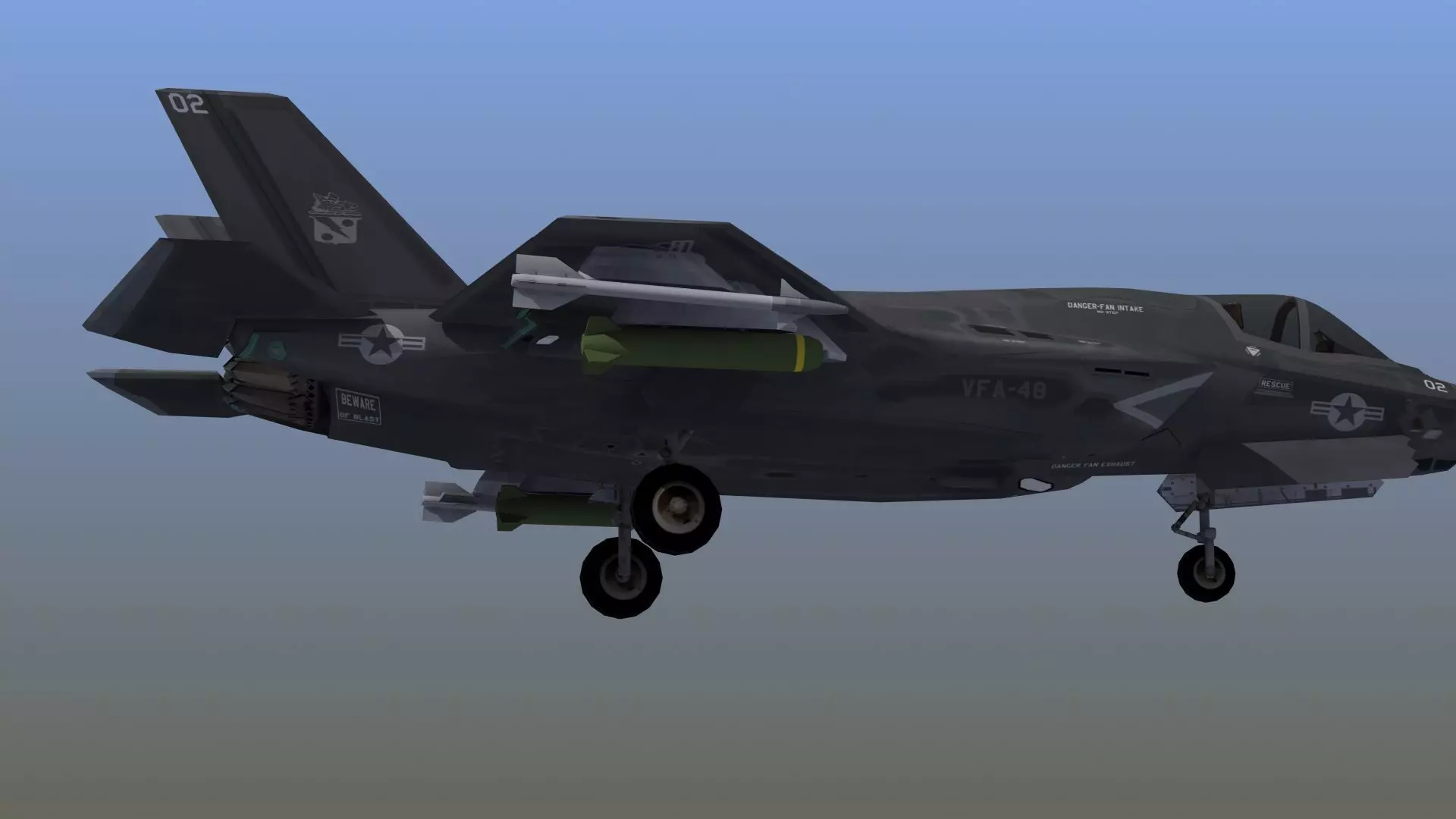 F35B US Marines Low-poly 3D model_7
