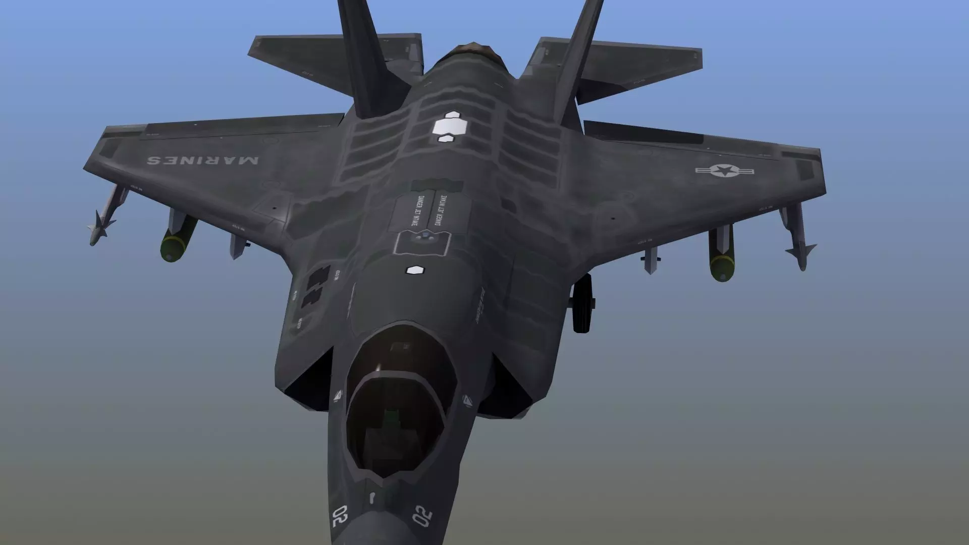 F35B US Marines Low-poly 3D model_1