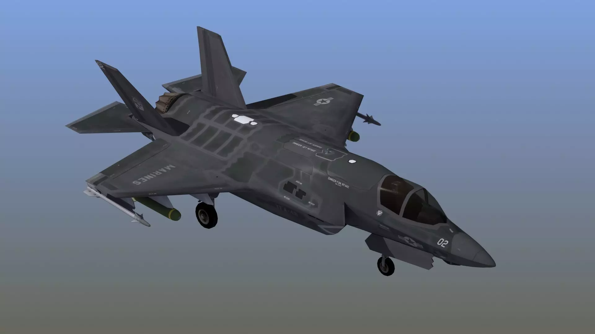 F35B US Marines Low-poly 3D model_0