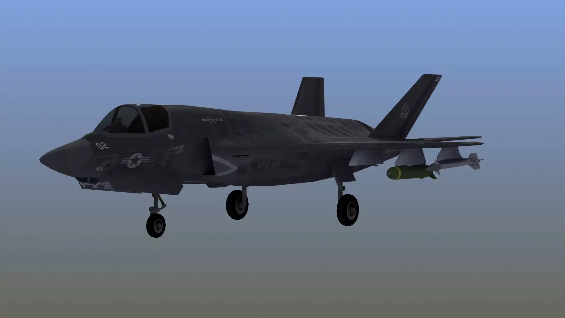 F35B US Marines Low-poly 3D model_15