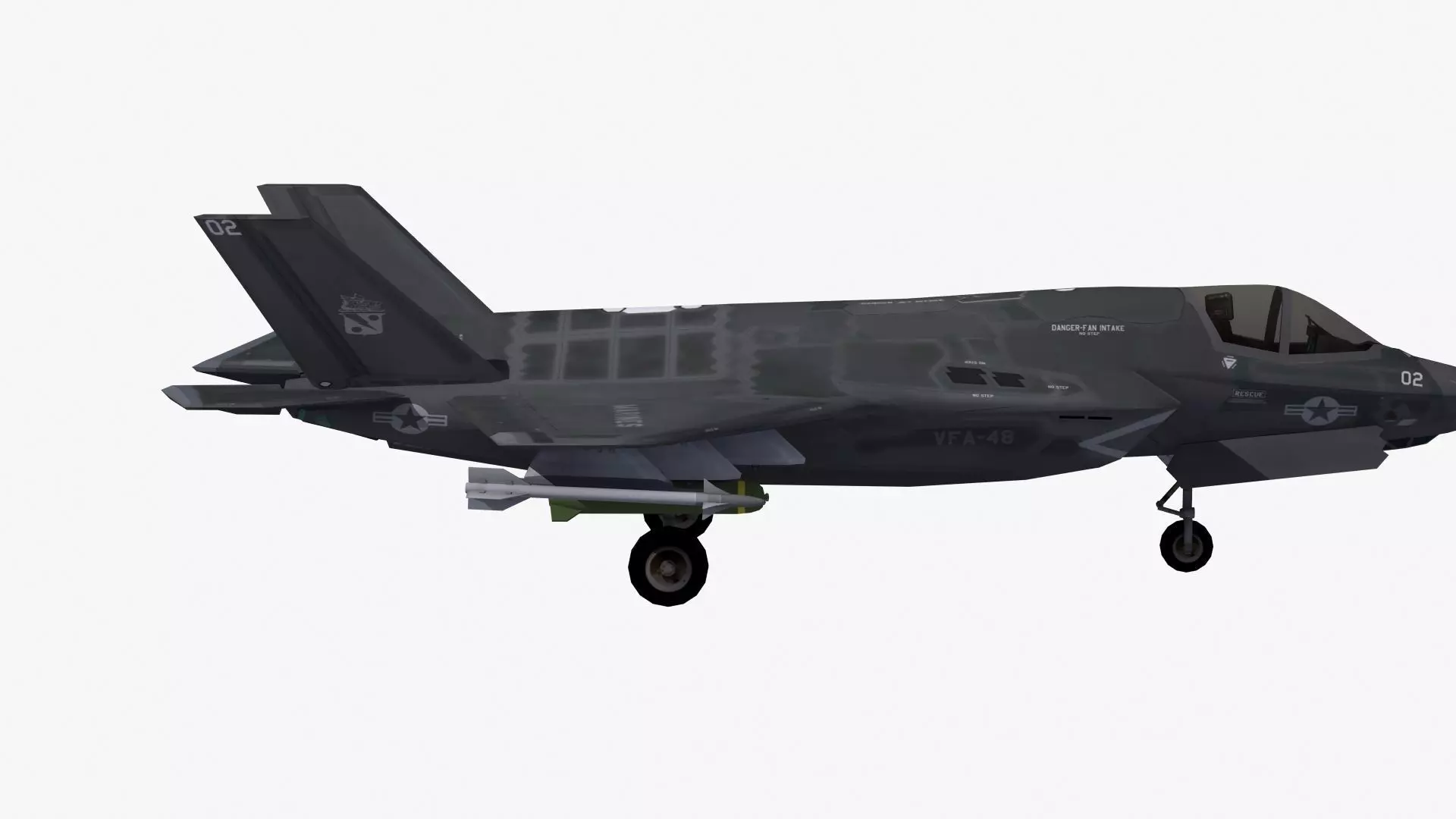 F35B US Marines Low-poly 3D model_29