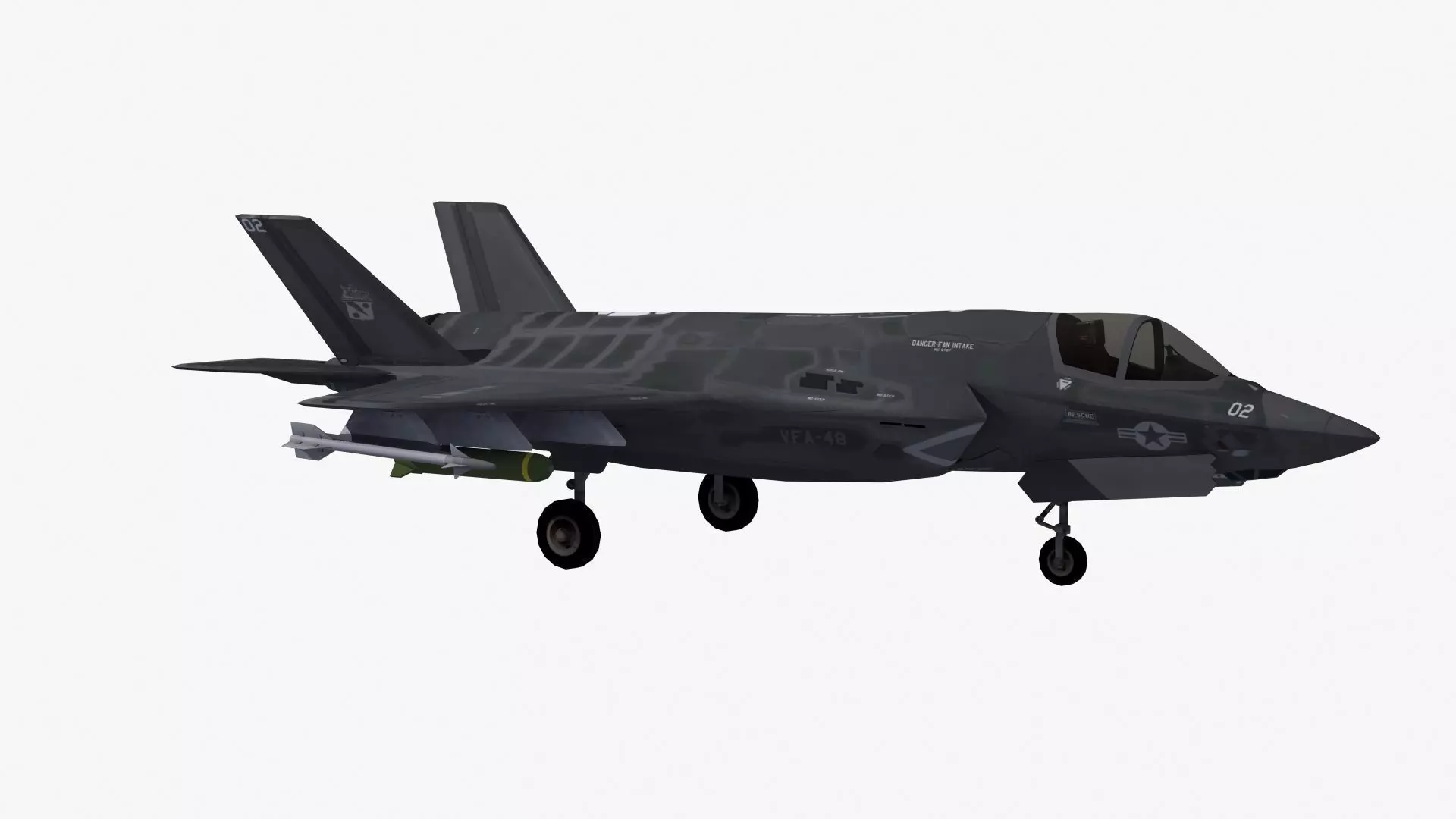 F35B US Marines Low-poly 3D model_28