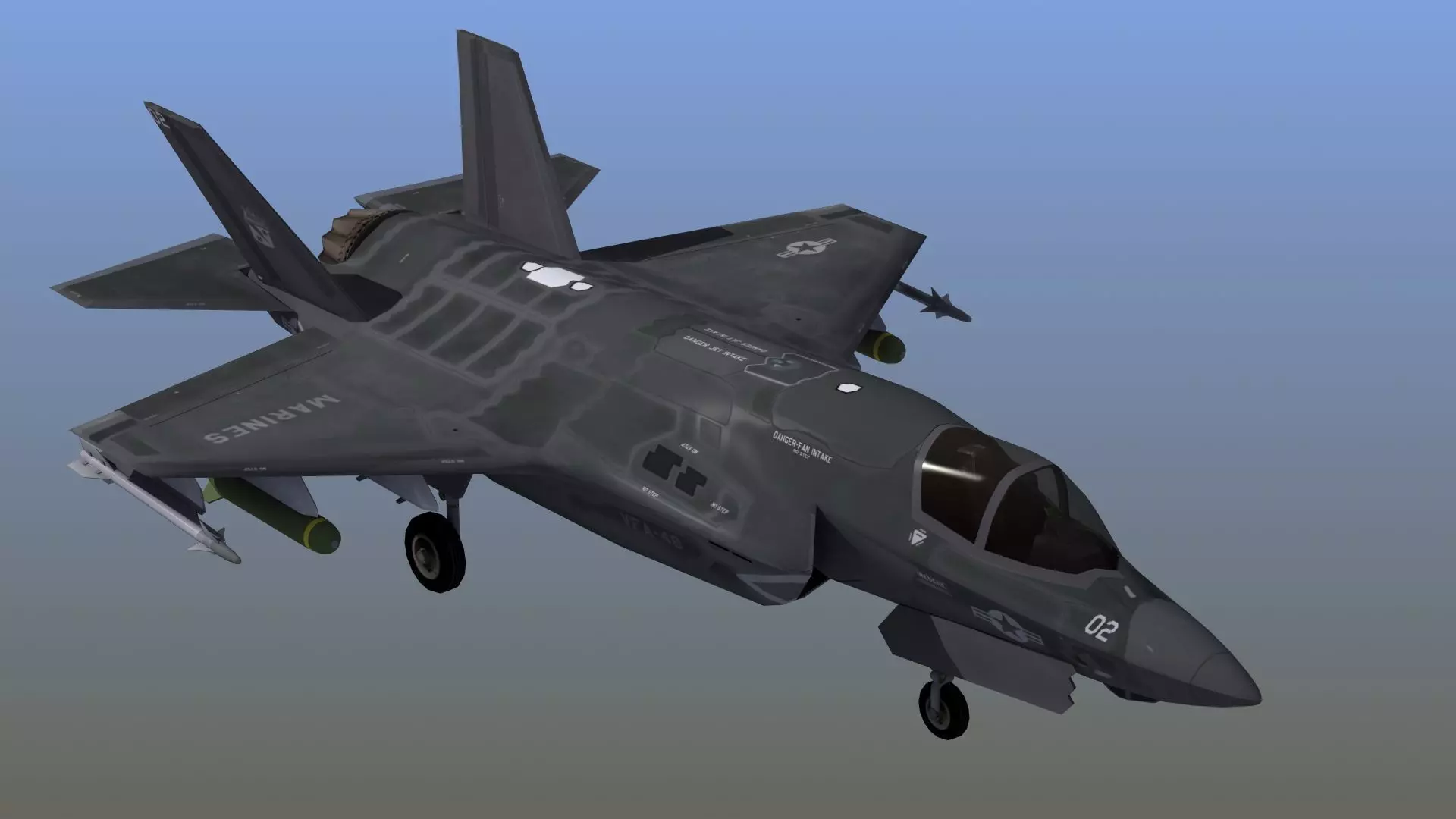 F35B US Marines Low-poly 3D model_18